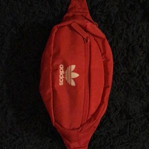 Red adidas fanny pack